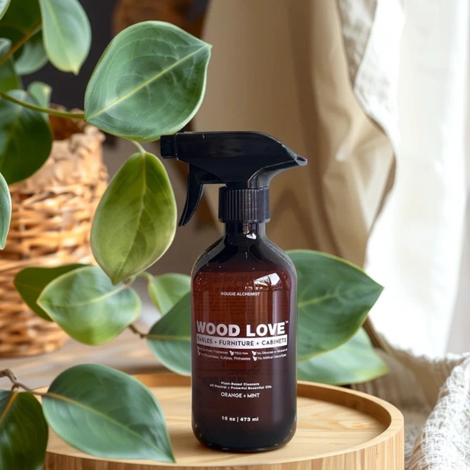 Wood Love Plant - Based Cleaner for Finished Wood Tables, Furniture, Cabinets, and more - Bougie Alchemist